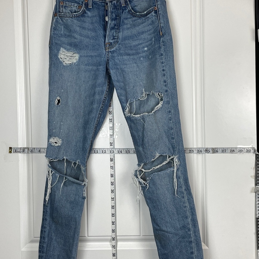 GRLFRND Karolina Distressed High-Rise Skinny Jean in A Little More Love